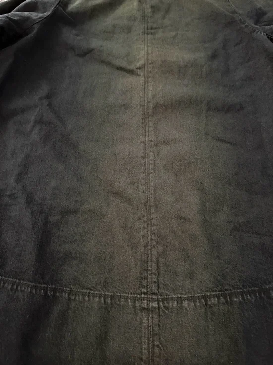 NWT Free People DenimWashed Harlow A Line Mini Dress in Anthracite 2 pockets - Picture 8 of 11